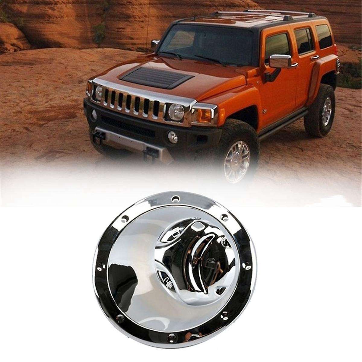 Car Fuel Gas Tank Cover Chrome Bezel for H3 2006-2010 Oil Filler Cap Gasoline Hatch Moulding Trim A