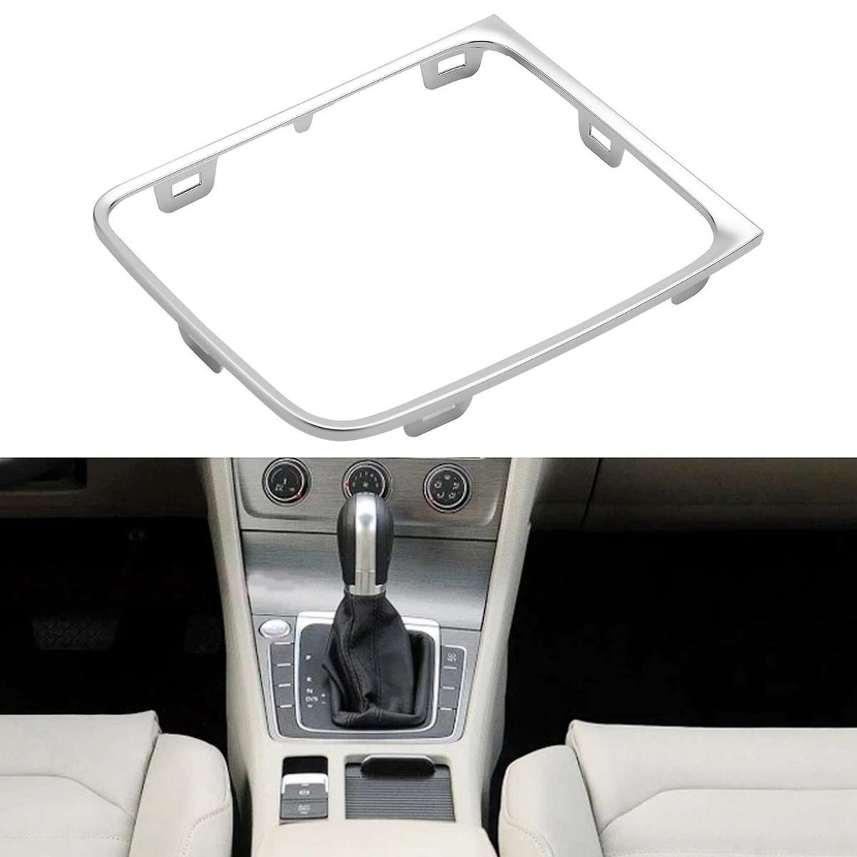 Car Gear Bracket Circle Gear Shift Knob Base Trim Circle Automatic for Golf 7 7.5 Golf R 2008-2013