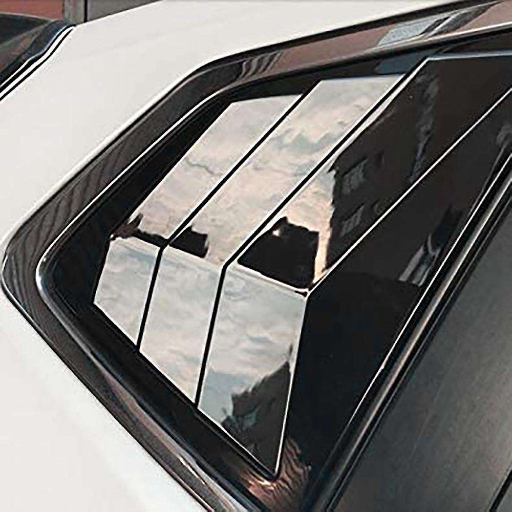 Car Gloss Black Rear Window Louver Shutter Cover Trim for Rogue T32 2014-2020 Window Side Vent Trim