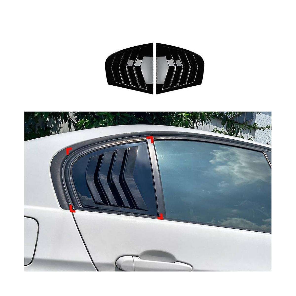 Car Glossy Black Rear Windows Triangle Louver Cover Sticker for 3series E90 320i 330i M3 2005-2011