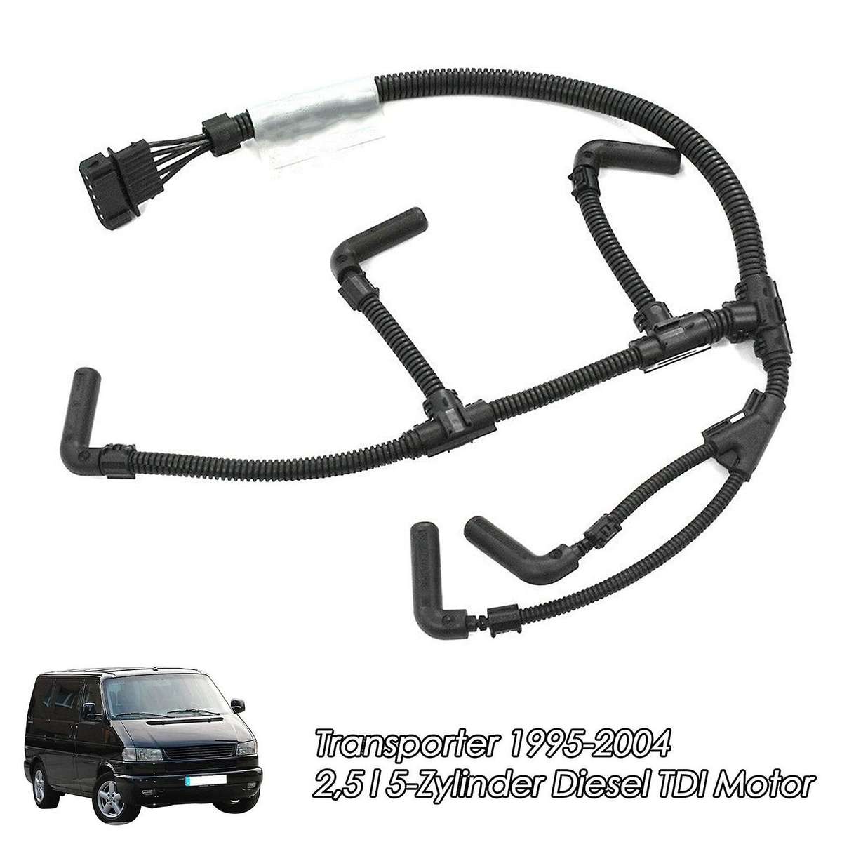 Car Glow Plug Wiring Harness Compatible with Replacement 2515 Cylinder for -t4 1995-2004 074972095b