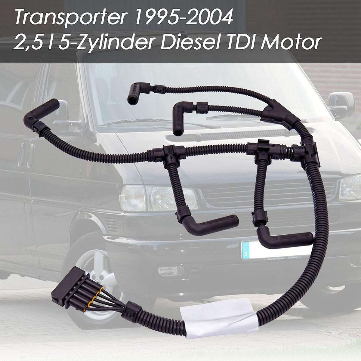 Car Glow Plug Wiring Harness Compatible with Replacement 2515 Cylinder for -t4 1995-2004 074972095b