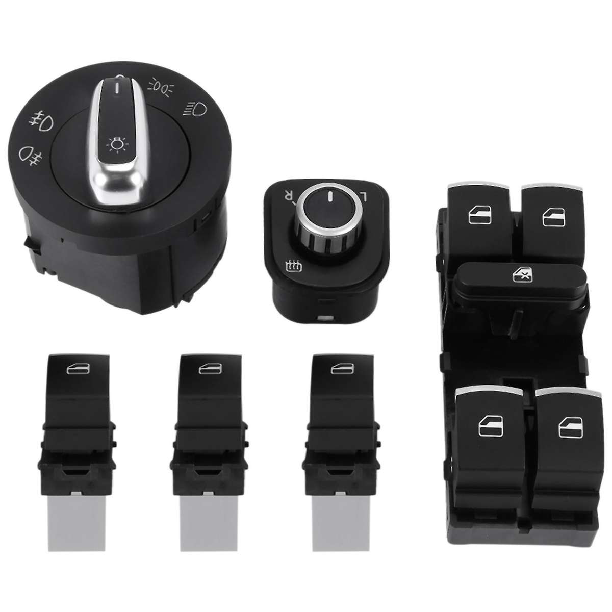 Car Headlight Switch + Window Lift Switch for 5 6 Mk5 6 5 6 B6 5nd941431a 5nd959565b