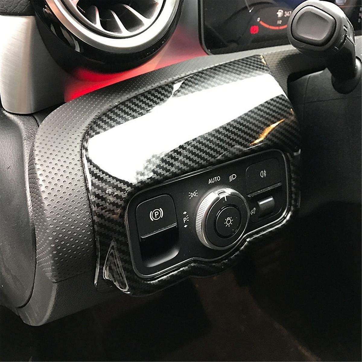 Car Headlight Switch Frame Trim for A CLA Class W177 A180 2019+ LHD Head Light Buttons Stickers