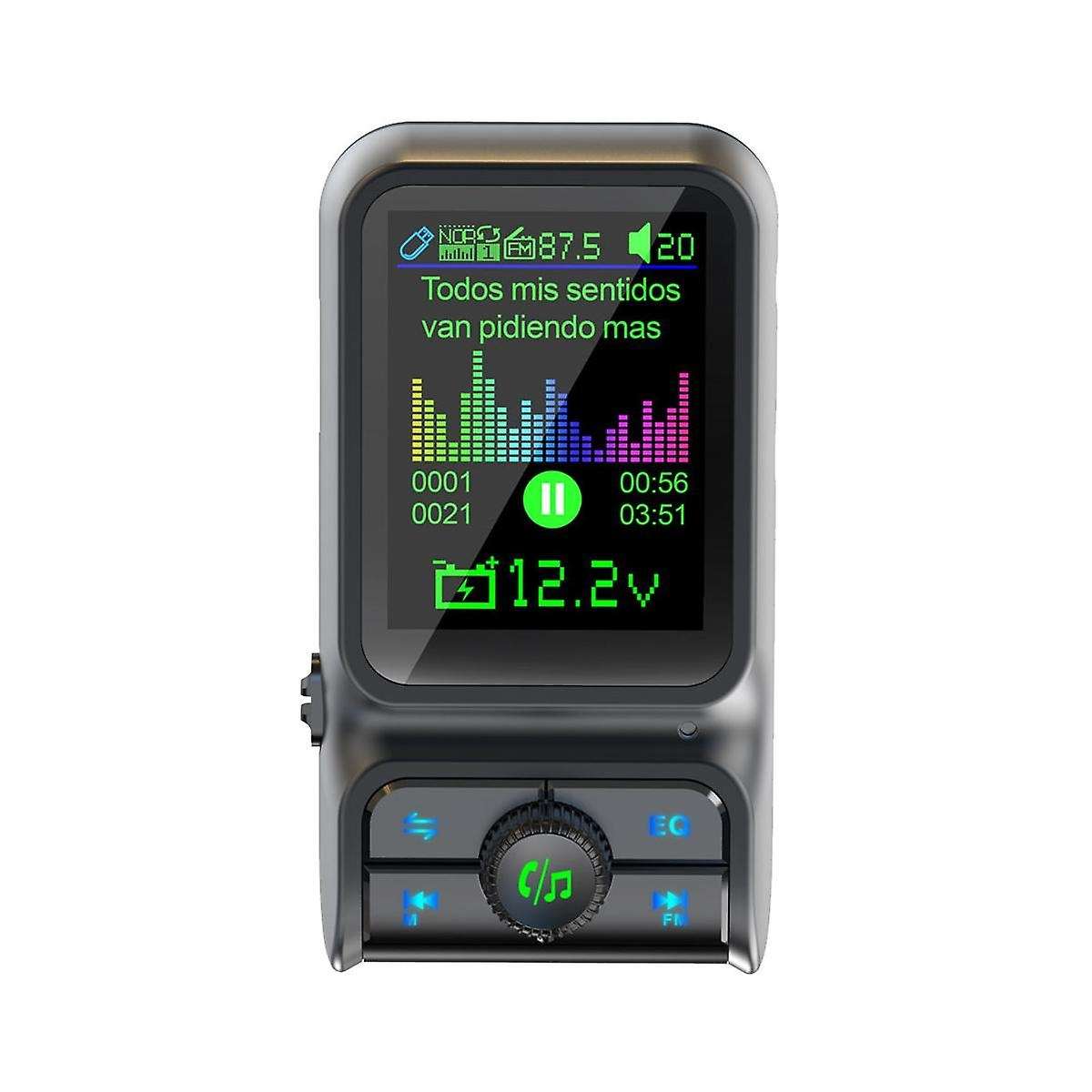 Qc3.0 Fast Charge Car Bluetooth Mp3 Player Fm Transmitter Hd Colorful Screen Display Car Supplies