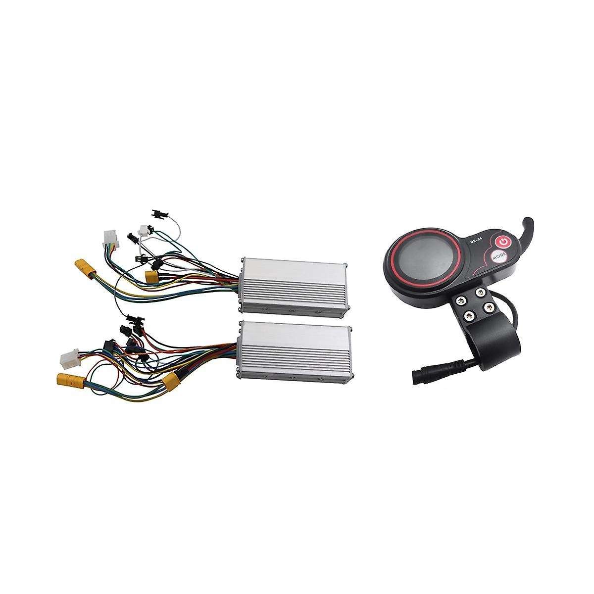 QS-S4 48V-60V Thumb Throttle LCD Display Meter for Zero 8 9 10 8 /10X Electric Scooter 6PIN with Du