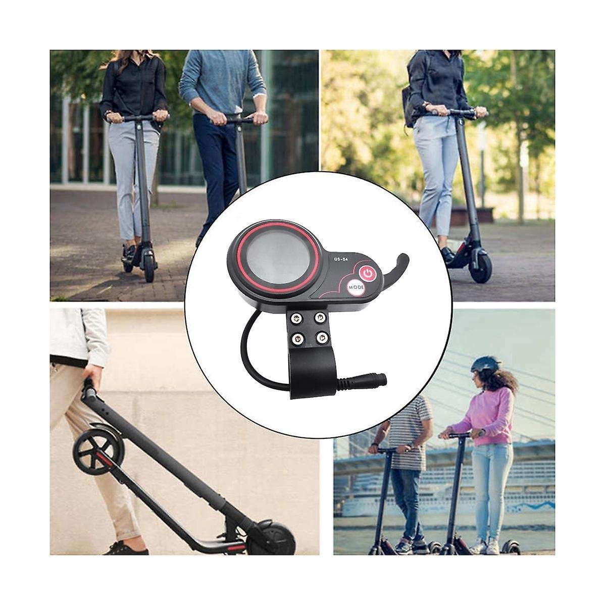 Qs-s4 72v Thumb Throttle Lcd Display Meter+3pin Ignition Lock Key Only for Zero 11x Electric Scooter