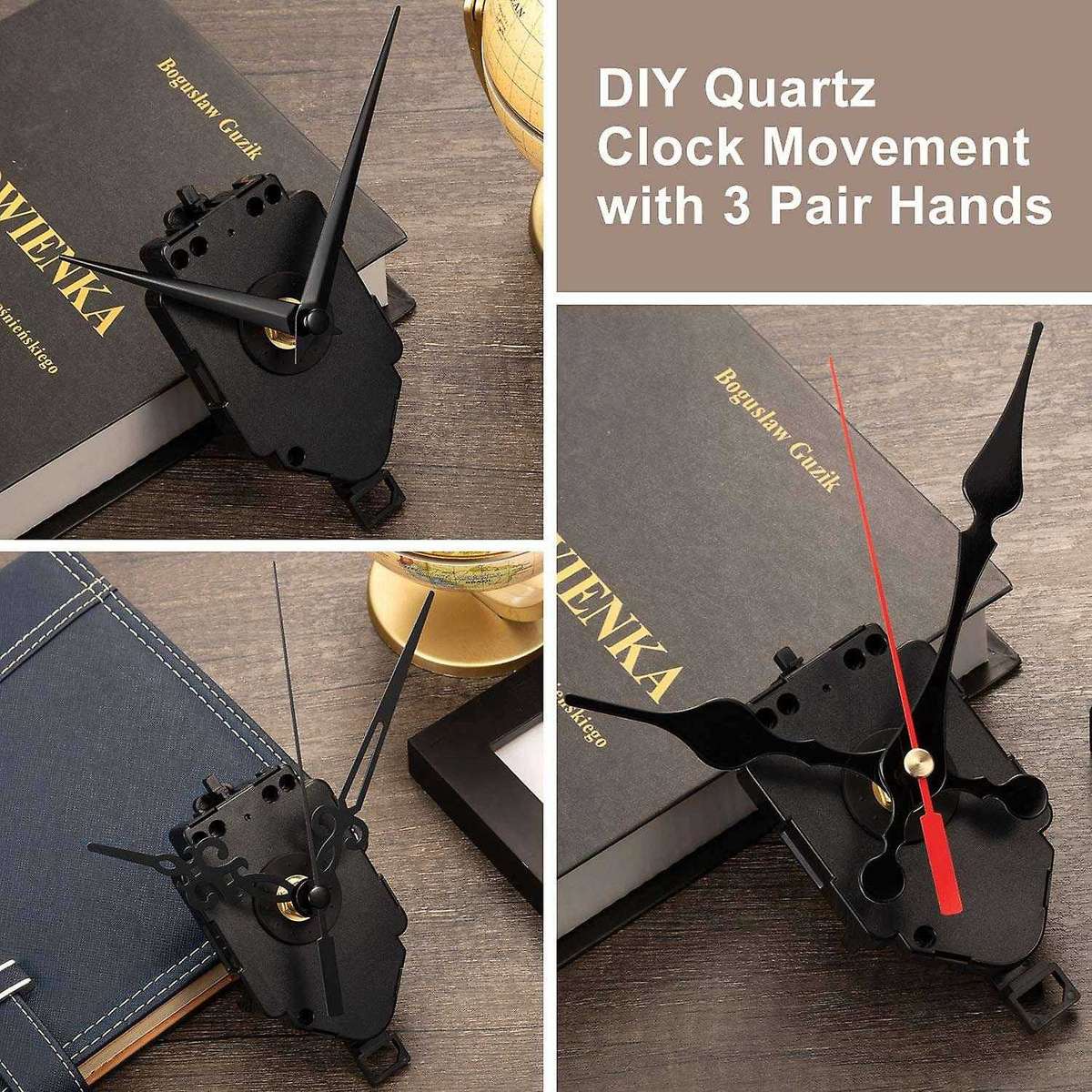 Quartz Pendulum Trigger Clock Movement Chime Melody Mechanism Clock Kit with 3 Pairs of Hands