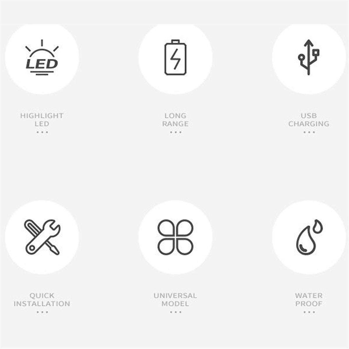 Quick Release Flowing Tail Light Set Bike Night Ride Navigation Light for Road Mountain Bike Warning