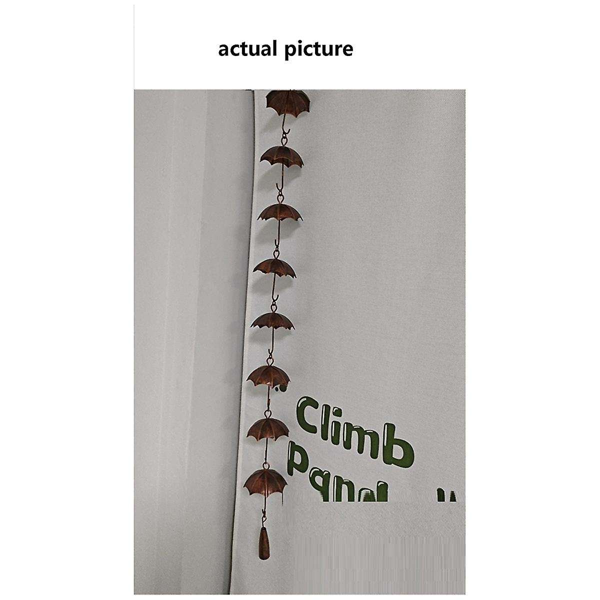 Rain Chains Metal Rain Chain Decorative Umbrella Rain Chain Bell Decor for Home,Replacement for Gutt
