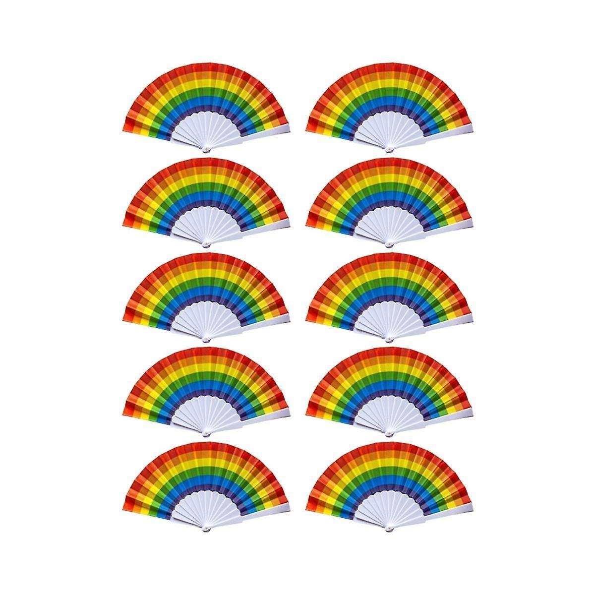 Rainbow Fan Pride Folding Handheld Fans Gay Pride Accessories Rainbow Accessories Decorations Pride