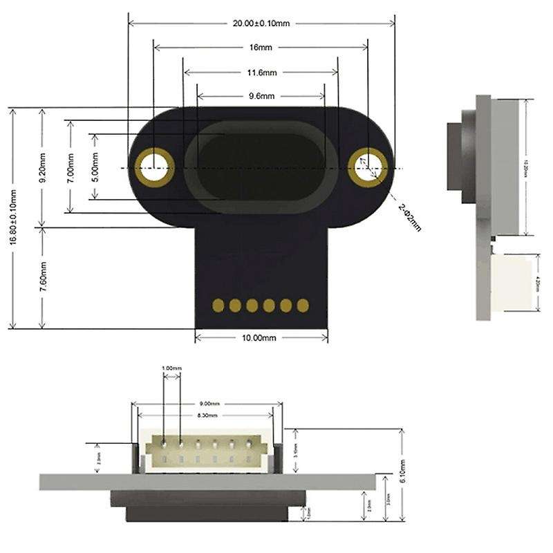 Range Sensor Module TOF400H 4M Distance Sensor Module MODBUS UART I2C IIC Output for with Cable