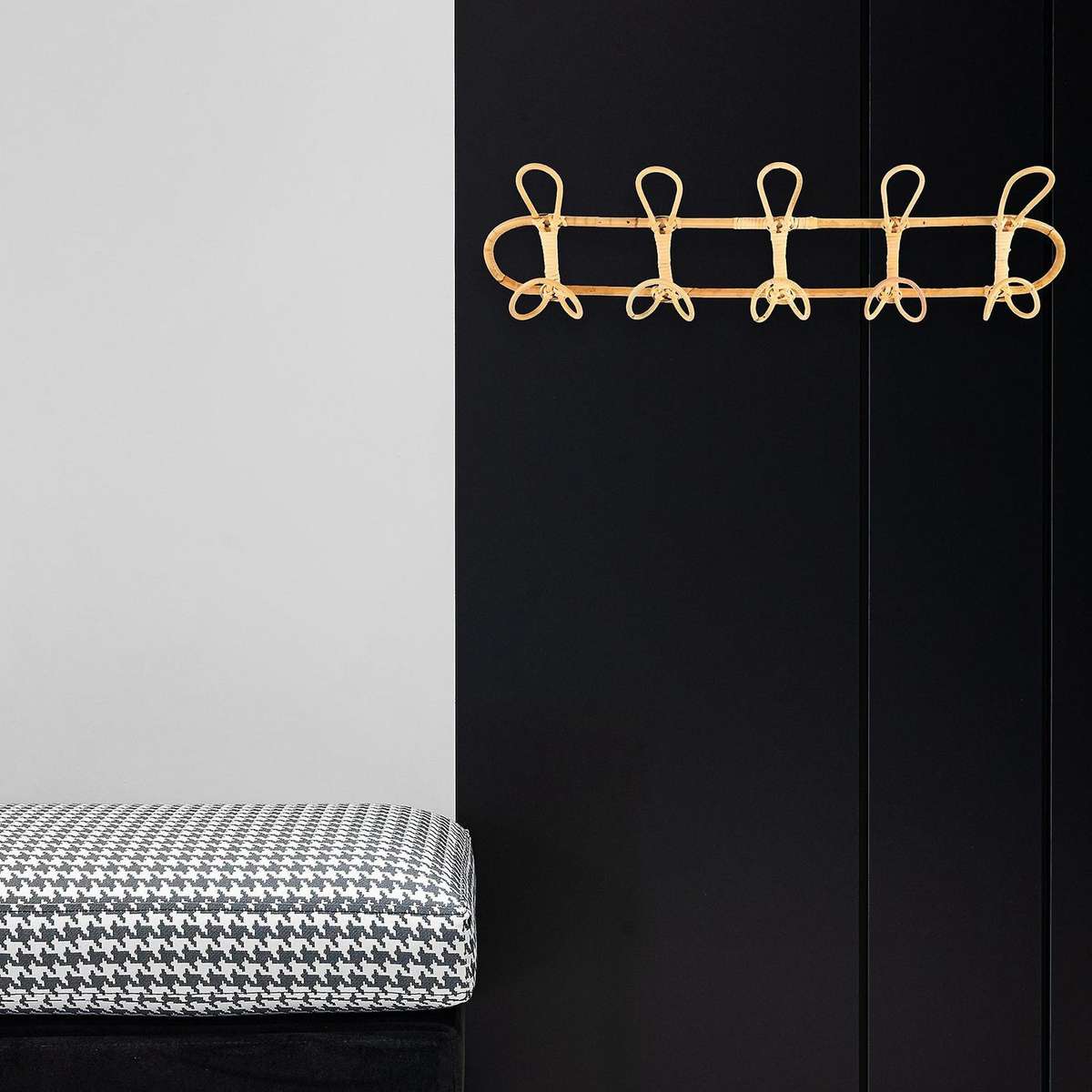 Rattan Wall Hooks Clothes Hat Hanging Hook Crochet Cloth Holder Organizer Hangers Decor for Home D