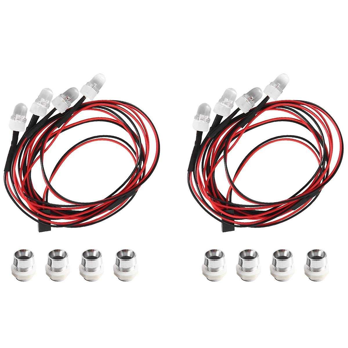 RC Car Lights 3-9V Light Set Headlight Head Light for 1/5 1/8 1/10 1/12 1/14 RC Model Car Truck LED,