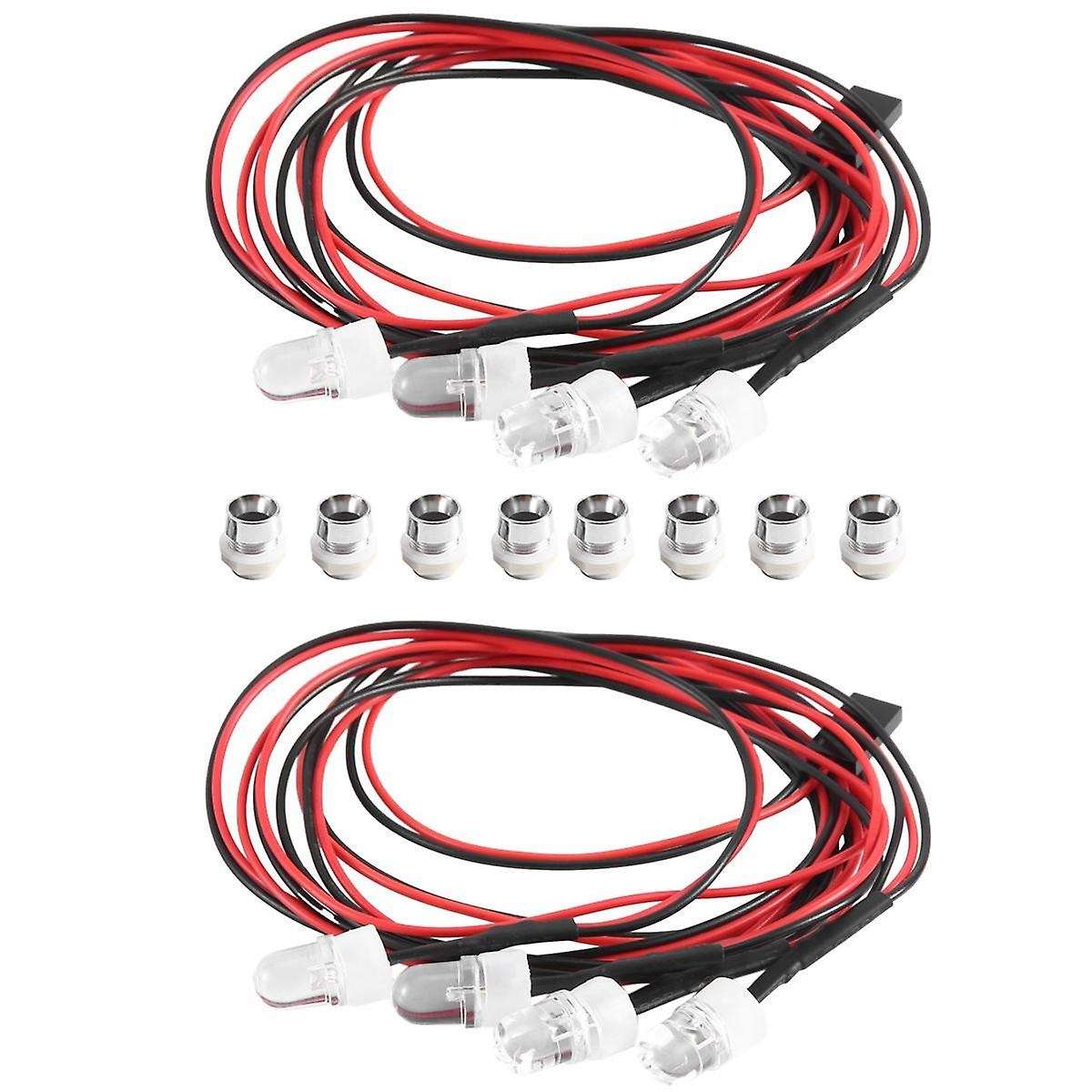 RC Car Lights 3-9V Light Set Headlight Head Light for 1/5 1/8 1/10 1/12 1/14 RC Model Car Truck LED,