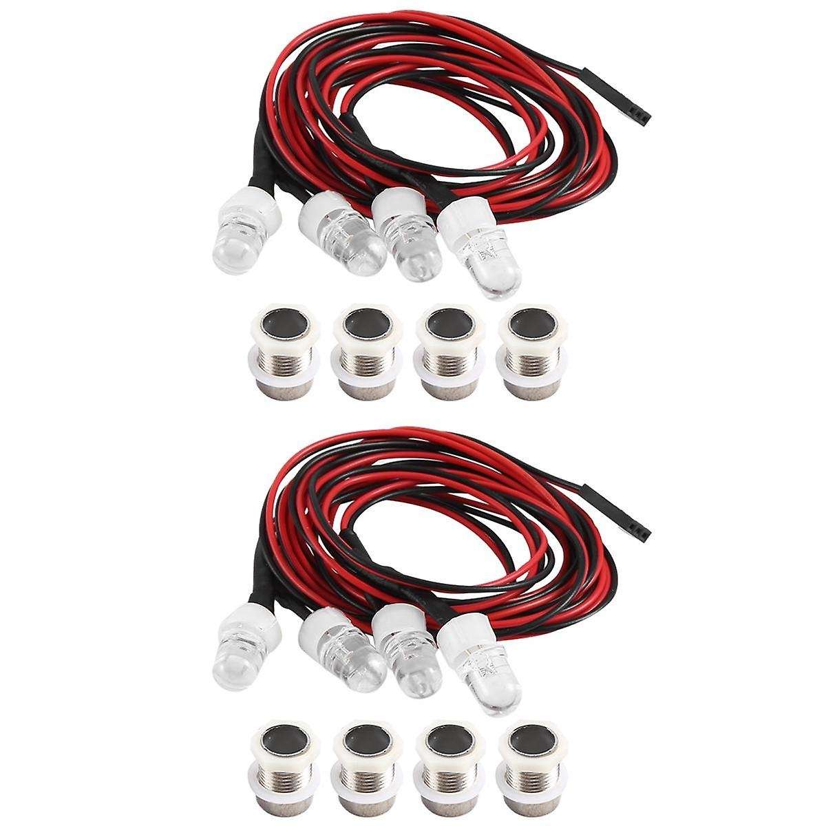 RC Car Lights 3-9V Light Set Headlight Head Light for 1/5 1/8 1/10 1/12 1/14 RC Model Car Truck LED,