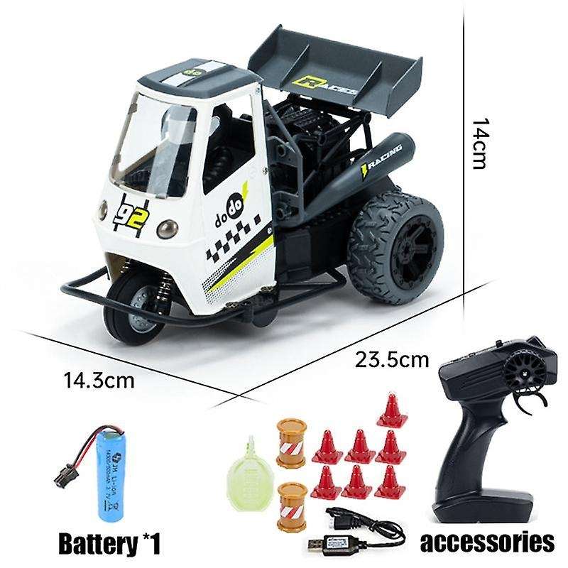 Rc Car Motor Tricycle 2.4G SERVO Remote Control Light and Sound High Speed Emulation Motorcycles