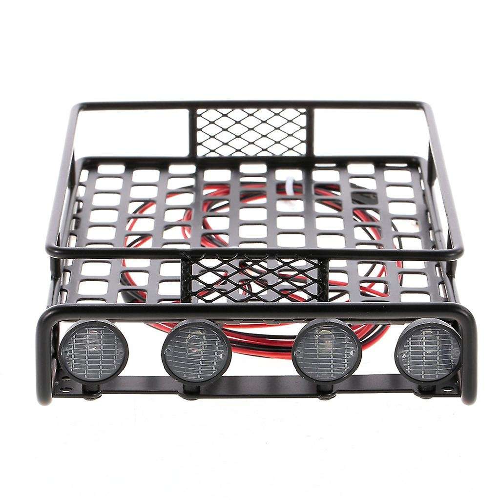 RC Car Parts Roof Rack Luggage Carrier Light Bar for 1:10 RC Crawler Axial SCX10 D90 110 -4 Truck