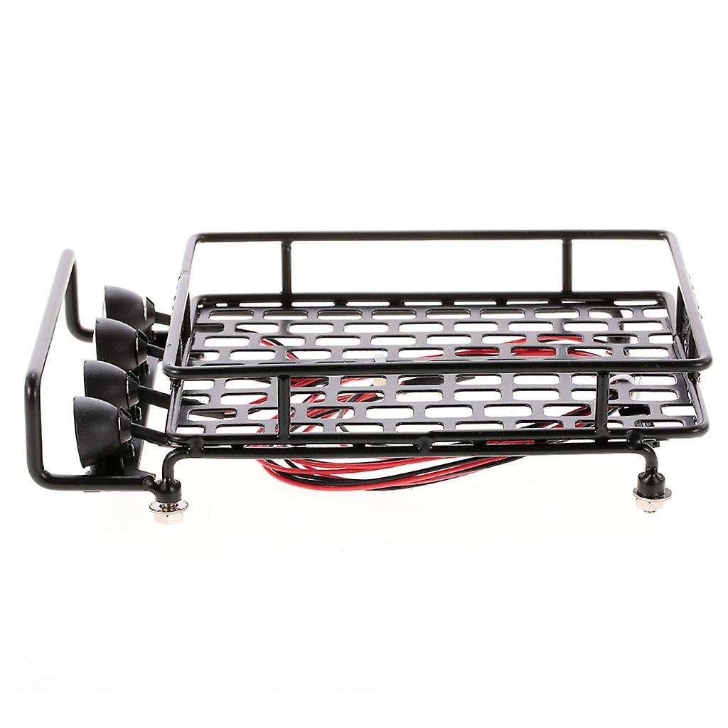 RC Car Parts Roof Rack Luggage Carrier Light Bar for 1:10 RC Crawler Axial SCX10 D90 110 -4 Truck