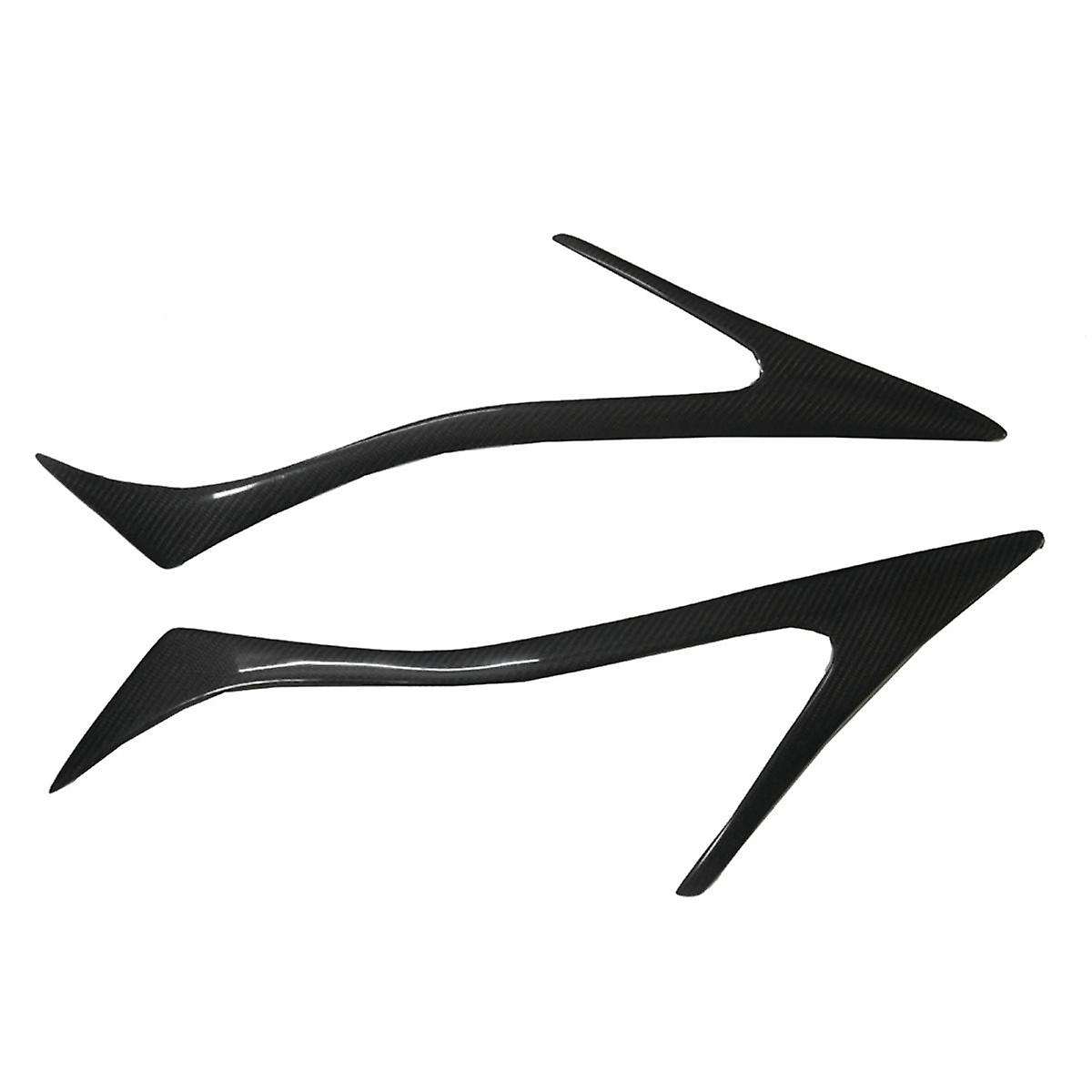 Real Carbon Fiber Eyelids Eyebrows Lids Headlight Trim Covers for 2010-2019