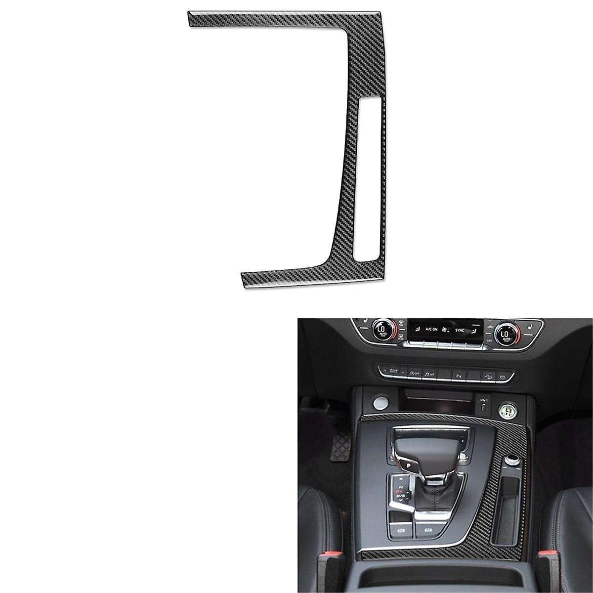 Real Carbon Fiber for Q5L FY SQ5 2018-2024 LHD Center Console Gear Panel Outer Frame Trim Sticker D