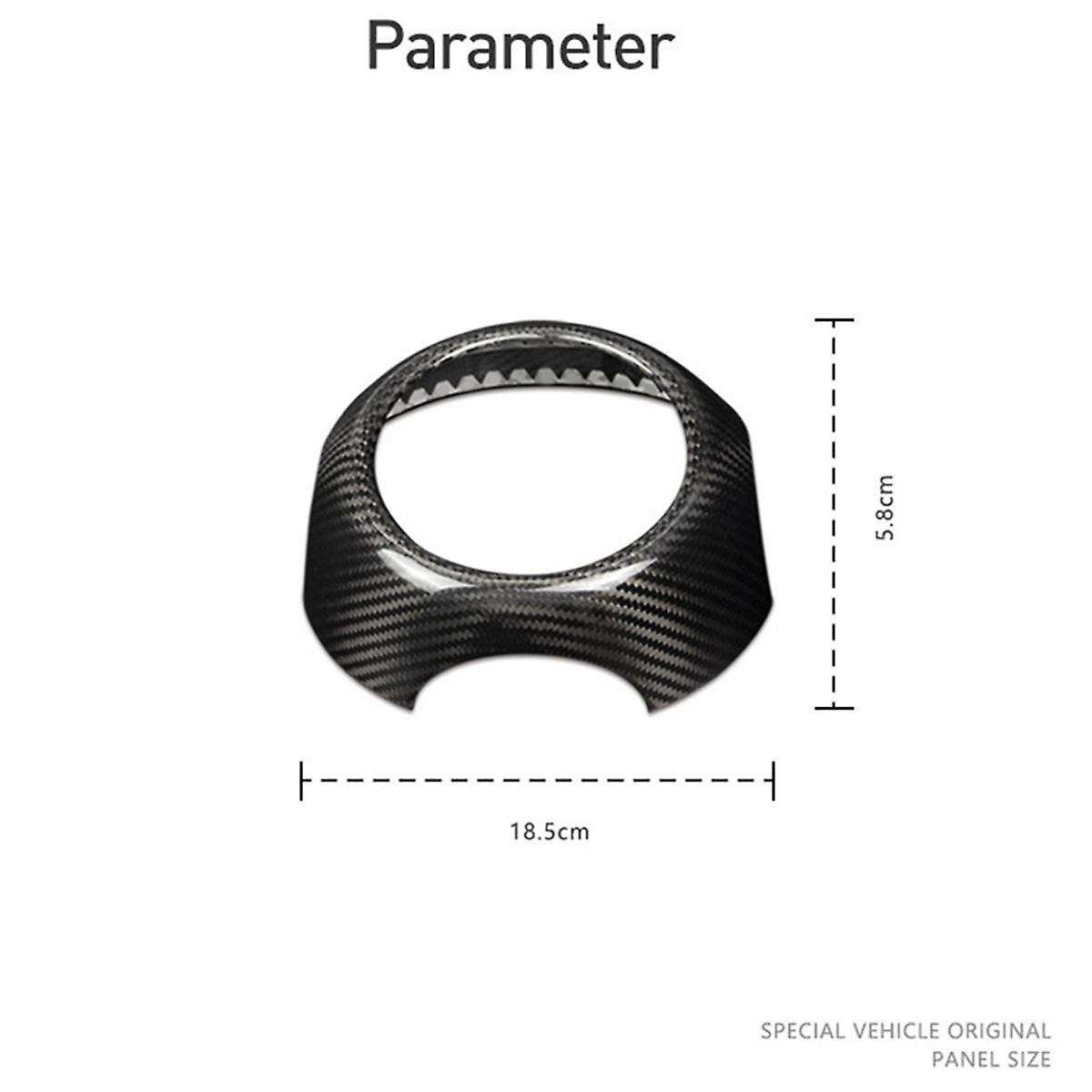 Real Carbon Fiber Steering Wheel Cover for R55 R56 R57 R58 R60 R61 Sticker