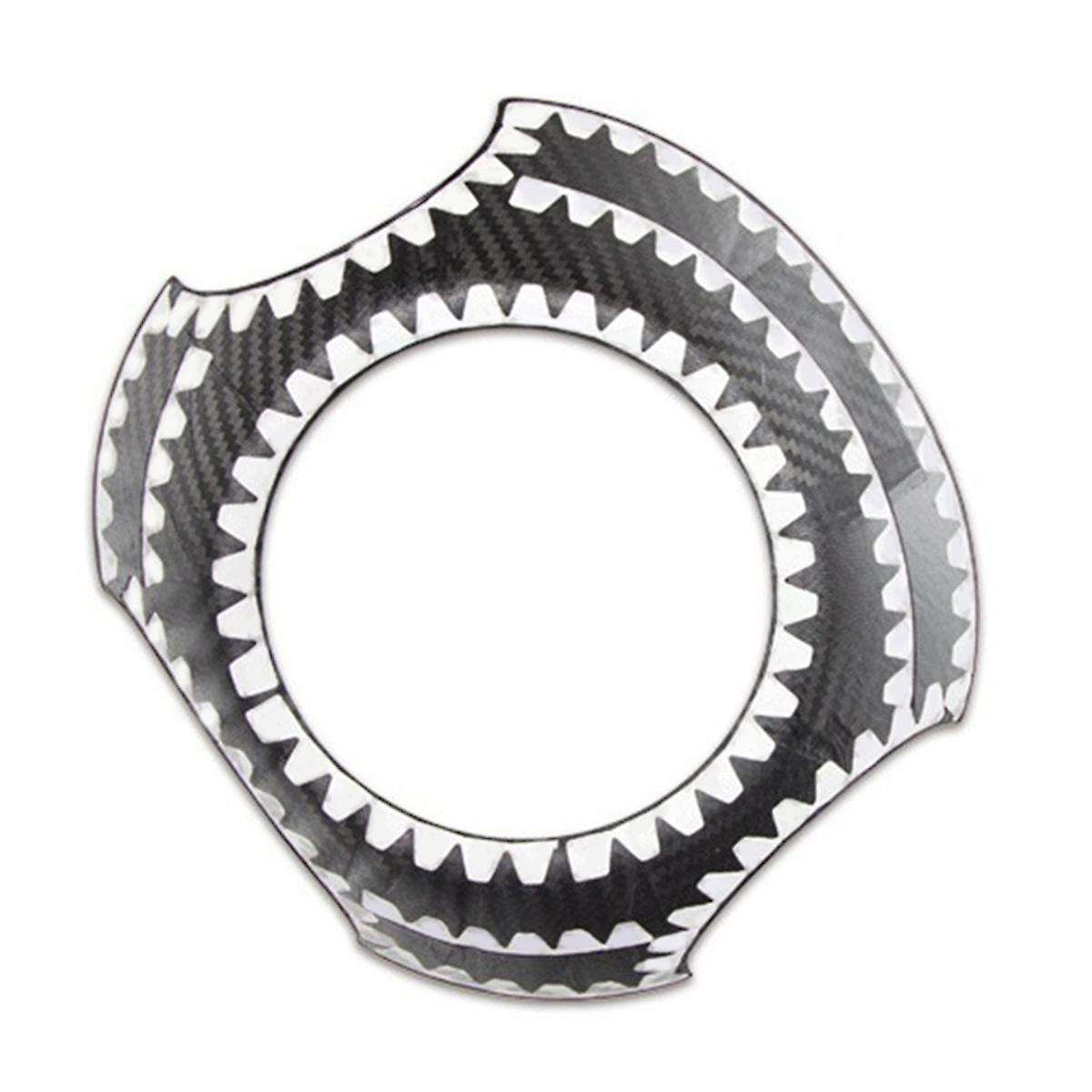 Real Carbon Fiber Steering Wheel Cover for R55 R56 R57 R58 R60 R61 Sticker