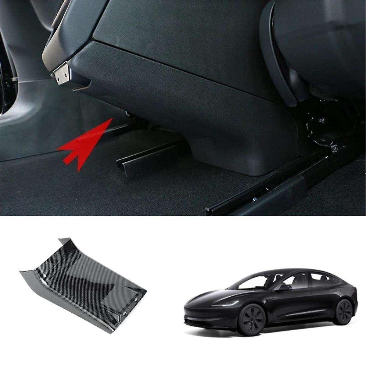 Rear Anti Kick Cover Protector Panel Trim for 2024 Abs Carbon Fiber Interior Accessories