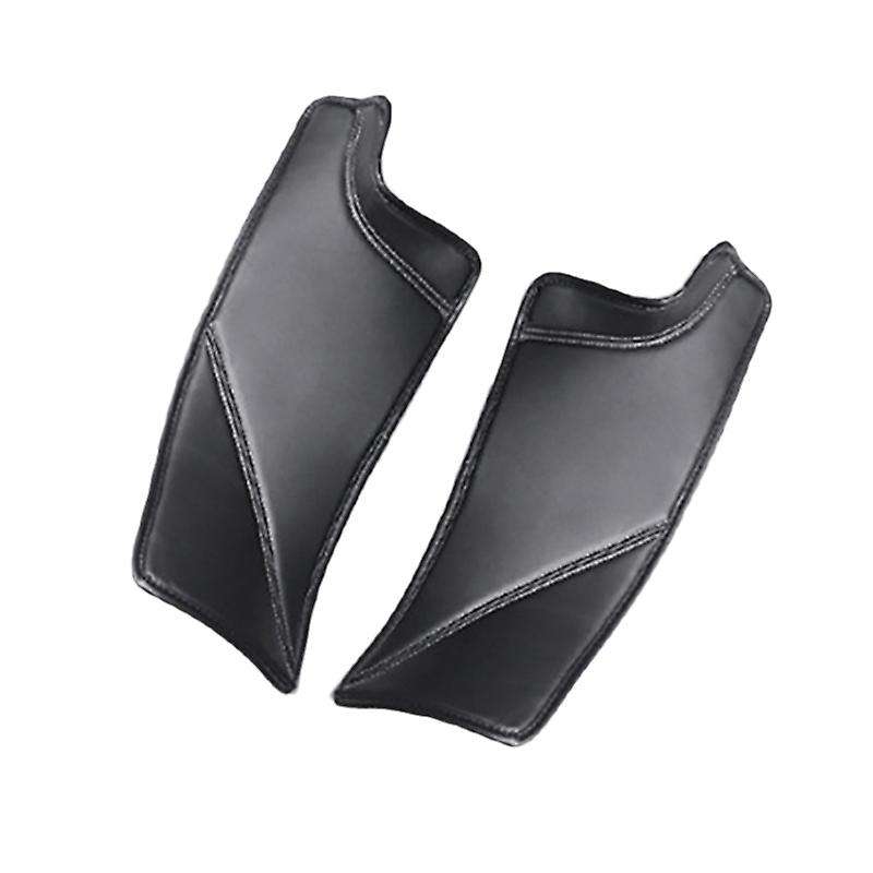 Rear Door Sill Protector, for Model Y PU Leather Anti Kick Pad Door Sill Scuff Pad, Beige Line