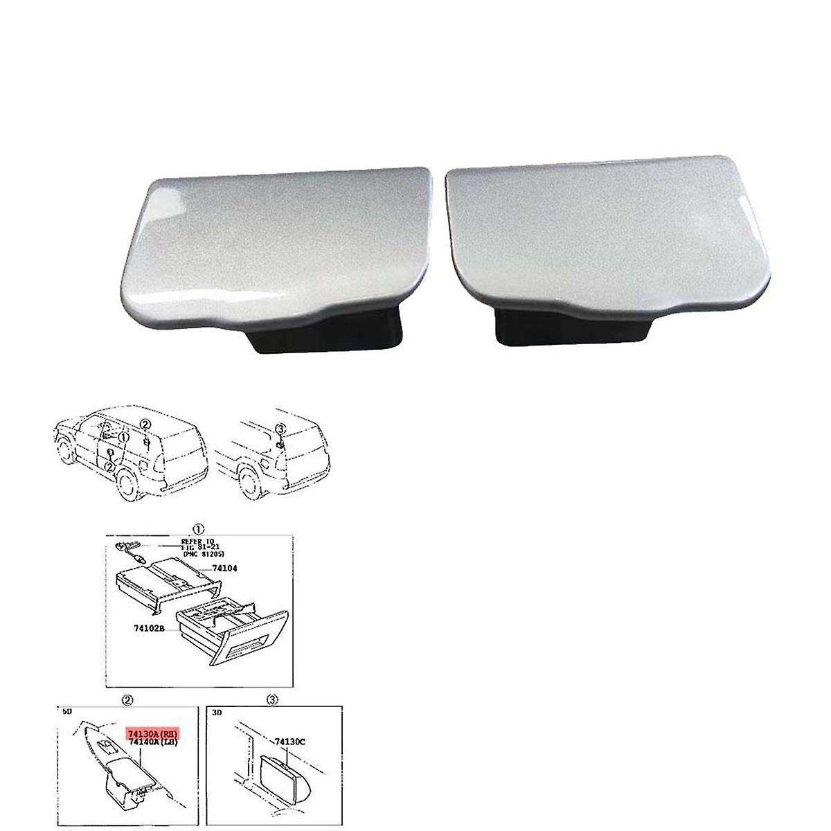 Rear Left Ash Tray Receptacle 74130-60050 for Land Cruiser Prado 1998-2009 Door Ashtray Box Assembly