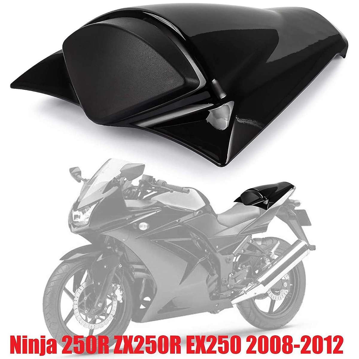 Rear Seat Fairing Cover Cowl for Ninja 250R ZX250R EX250 2008-2012 (Black)