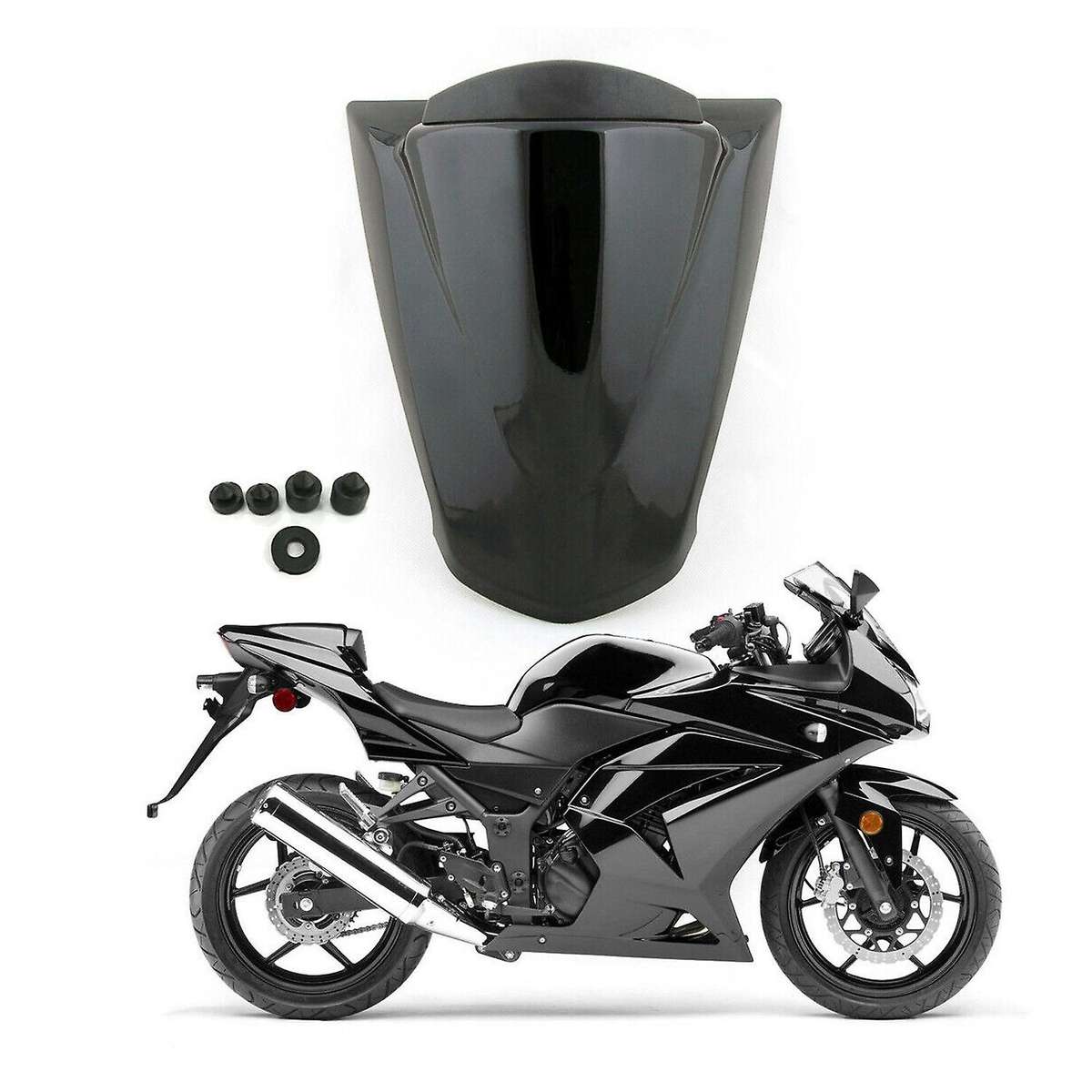 Rear Seat Fairing Cover Cowl for Ninja 250R ZX250R EX250 2008-2012 (Black)