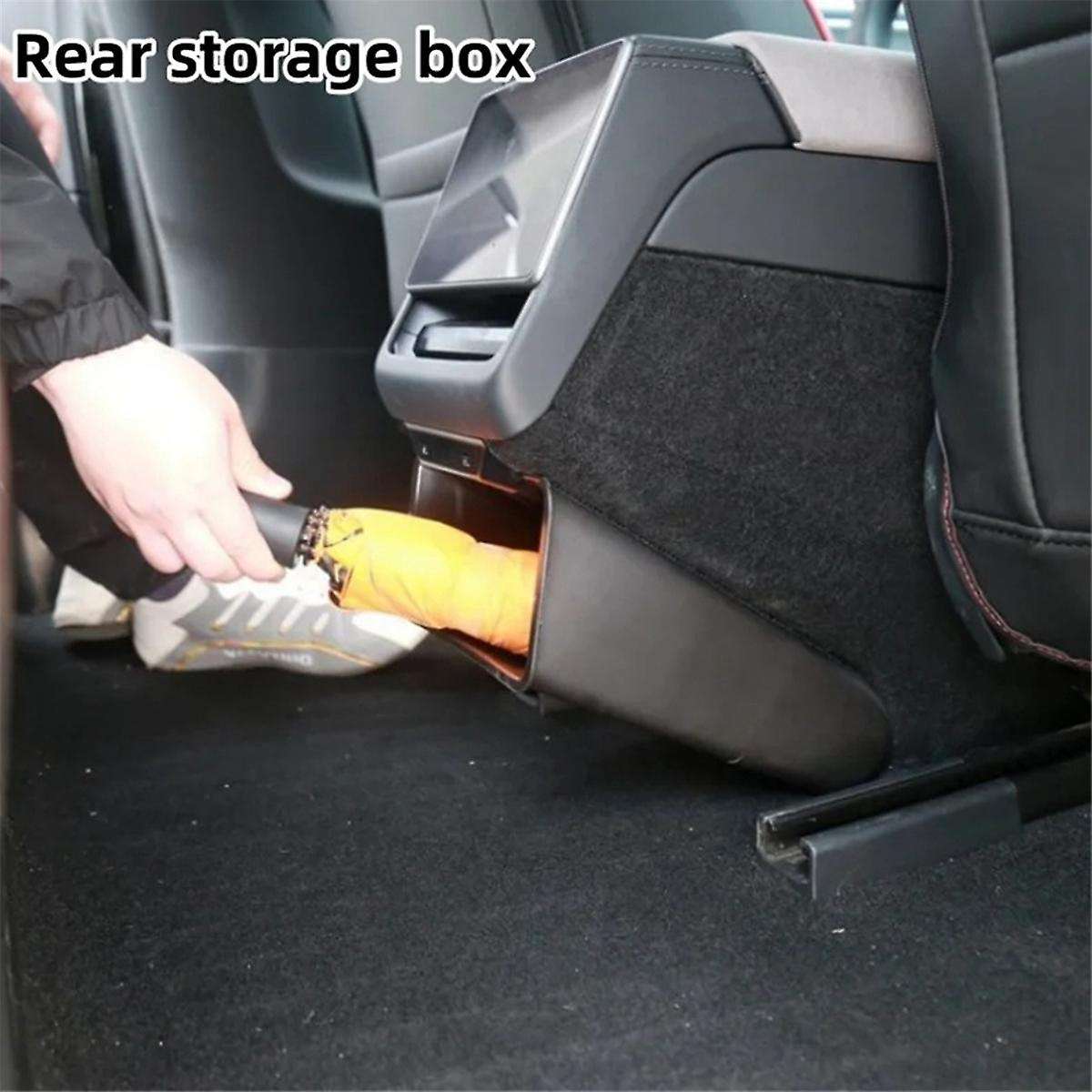 Rear Trash Can for 2024, Rear Center Console Organizer Rear Seat Storage Box Model 3 Accessories