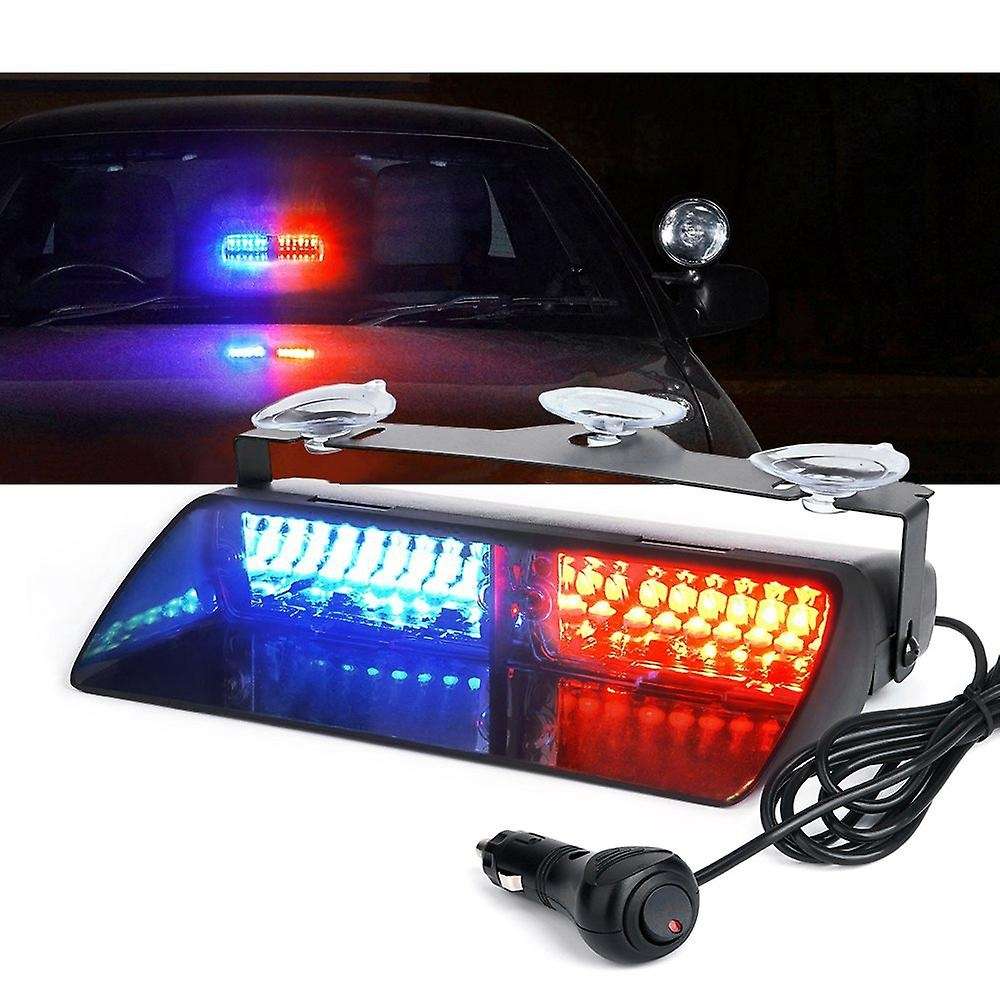 Red and Blue 16 LED High Intensity LED Law Enforcement Emergency Hazard Warning Strobe Lights for In
