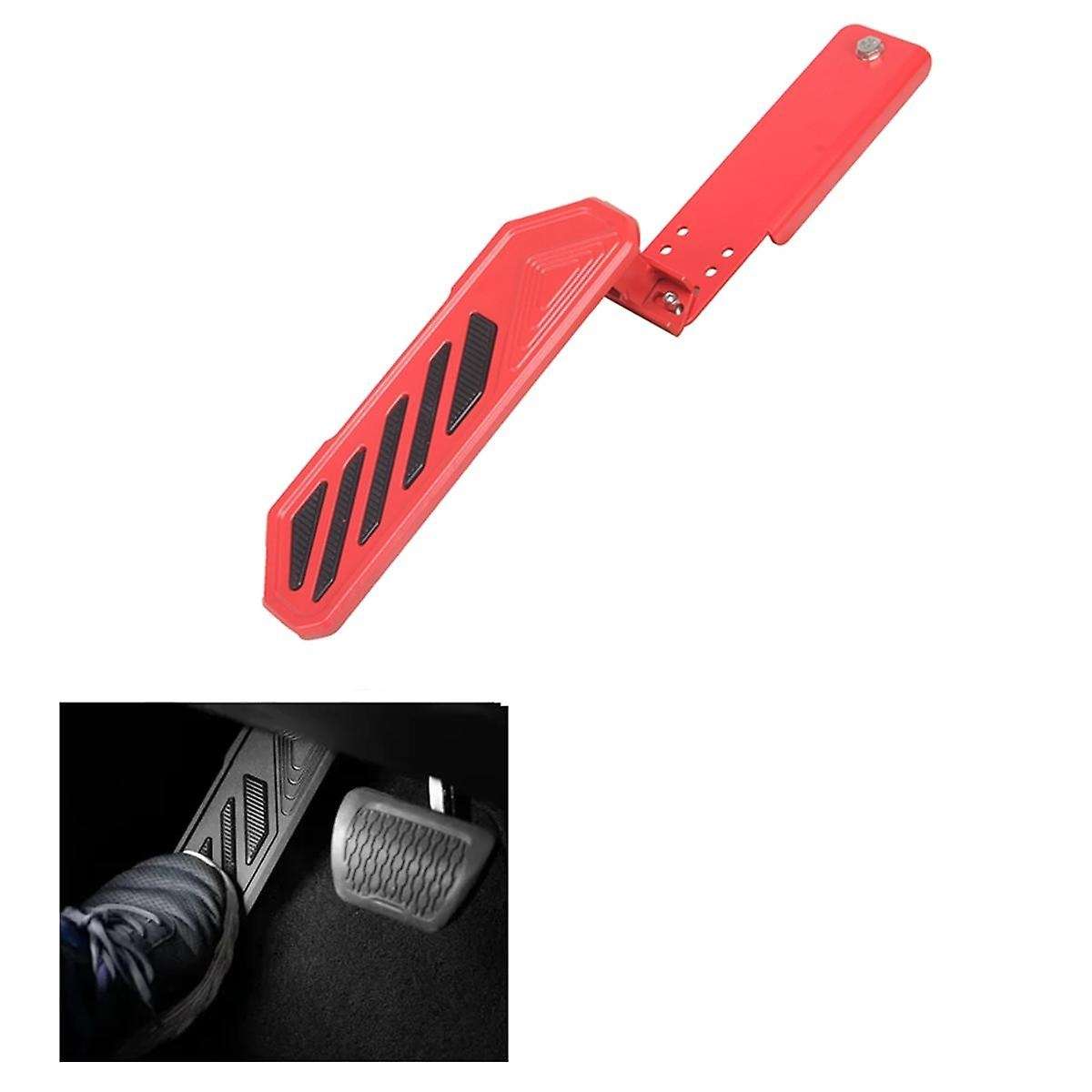 Red Car Brake Pedal Left Side Footrest Kick Panel for JT Anti-Slip for Wrangler JL JLU 4XE 2018-2022