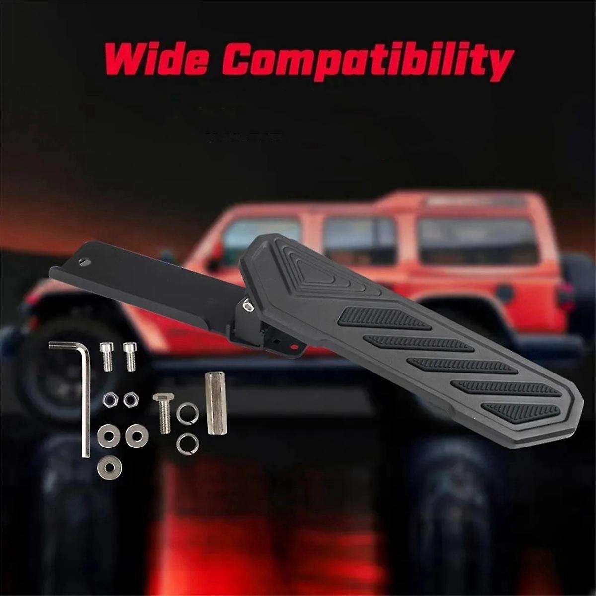 Red Car Brake Pedal Left Side Footrest Kick Panel for JT Anti-Slip for Wrangler JL JLU 4XE 2018-2022