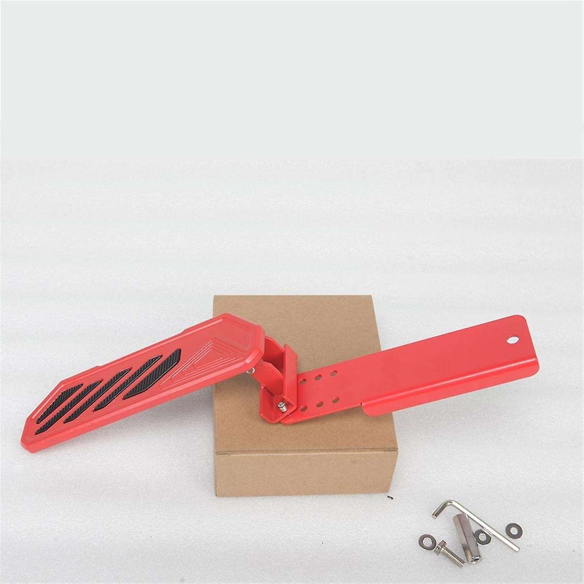 Red Car Brake Pedal Left Side Footrest Kick Panel for JT Anti-Slip for Wrangler JL JLU 4XE 2018-2022