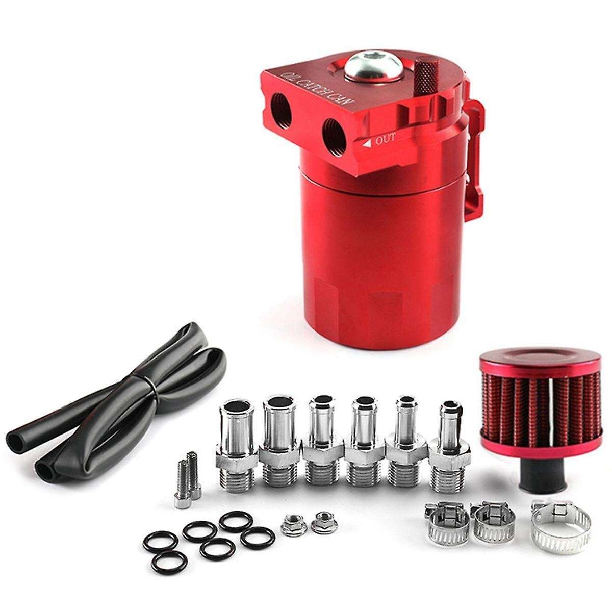 Red Car Universal 300ML Oil Breathable Can Engine Air Separator with Vent Hole Engine Air Oil Separ