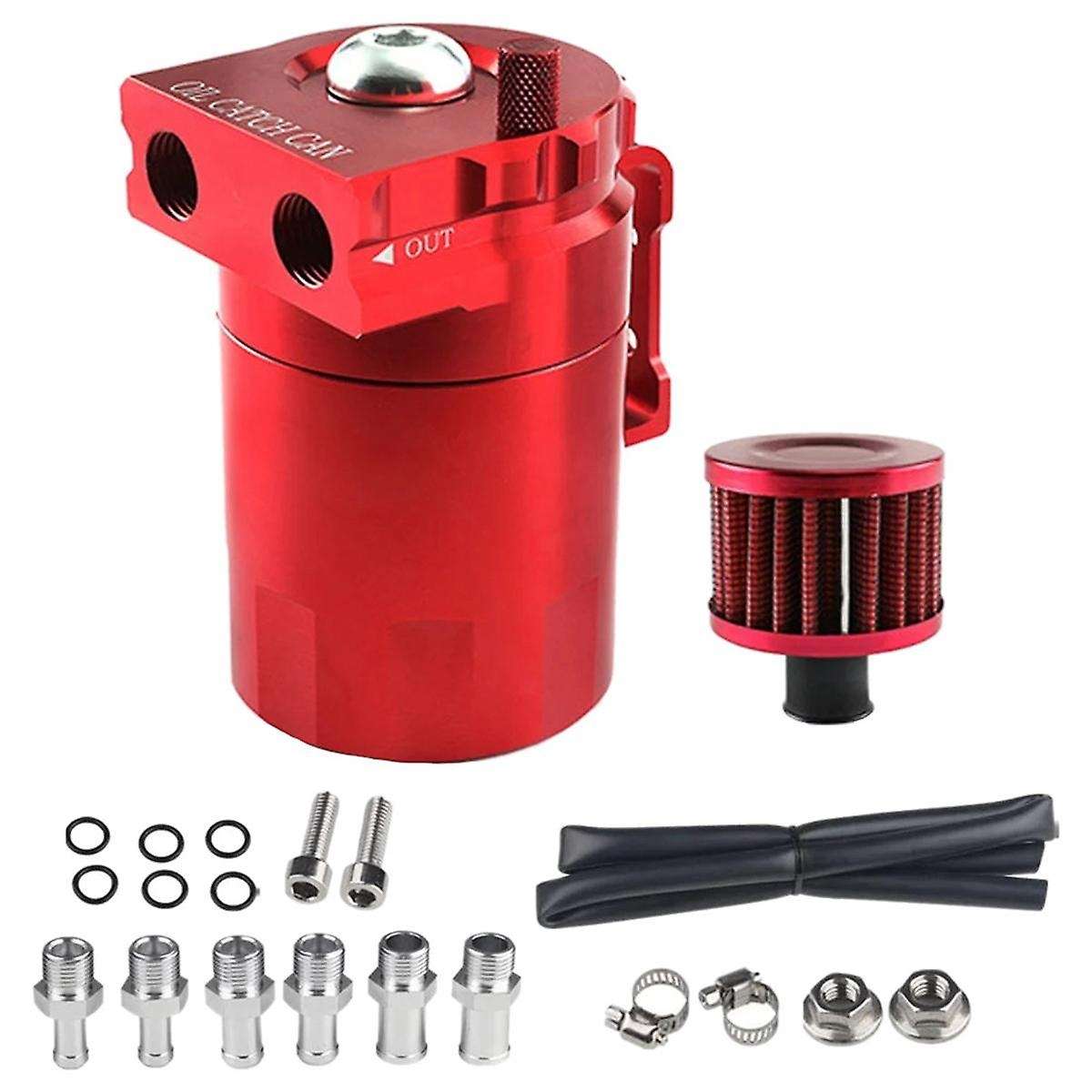 Red Car Universal 300ML Oil Breathable Can Engine Air Separator with Vent Hole Engine Air Oil Separ
