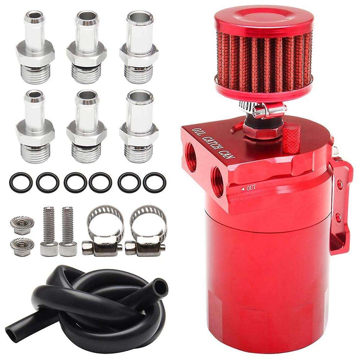 Red Car Universal 300ML Oil Breathable Can Engine Air Separator with Vent Hole Engine Air Oil Separ