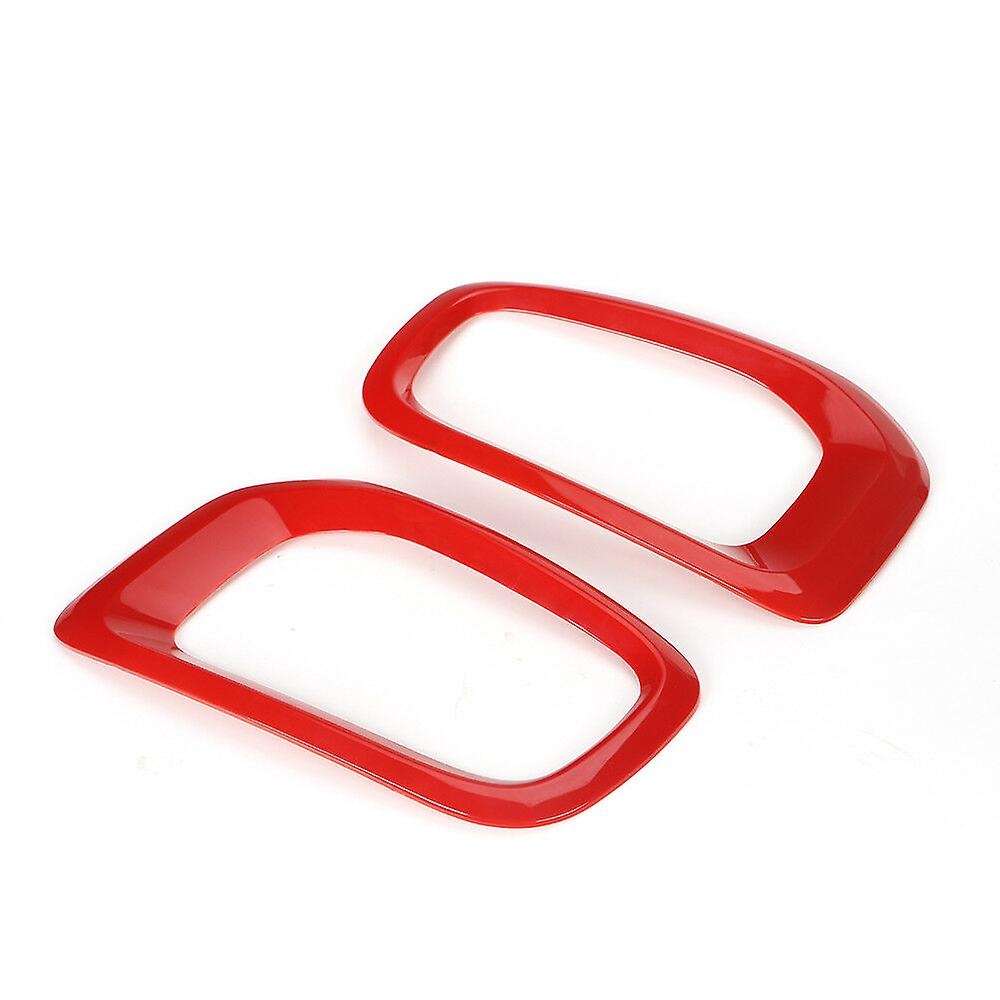 Red Front Fog Light Lamp Cover Trim Frame Decor for 2015-2017 Accessories