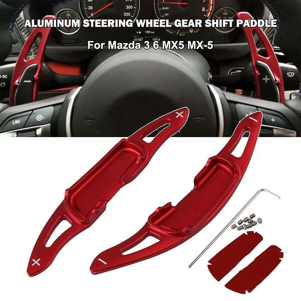 Red Steering Wheel Shift Paddle Shifter Extension for 3 6 Mx-5 -4 -5 Axela Atenza 2014-2019
