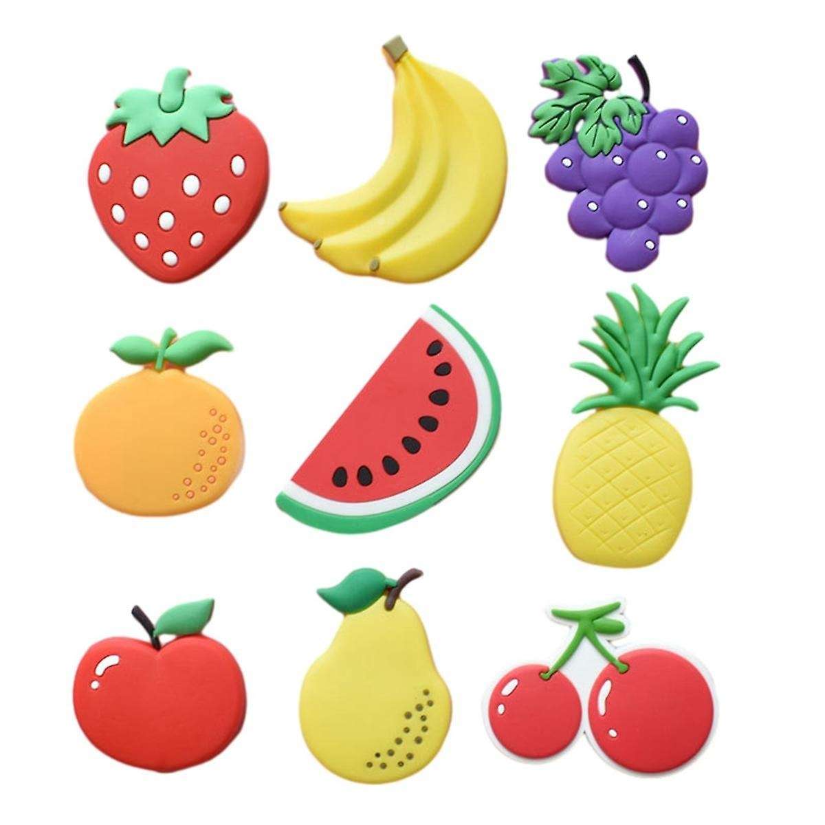 Refrigerator Magnet Cute Cartoon Fruit Magnets: Add Colorful Fun to Your Fridge with -Soft Rubber St