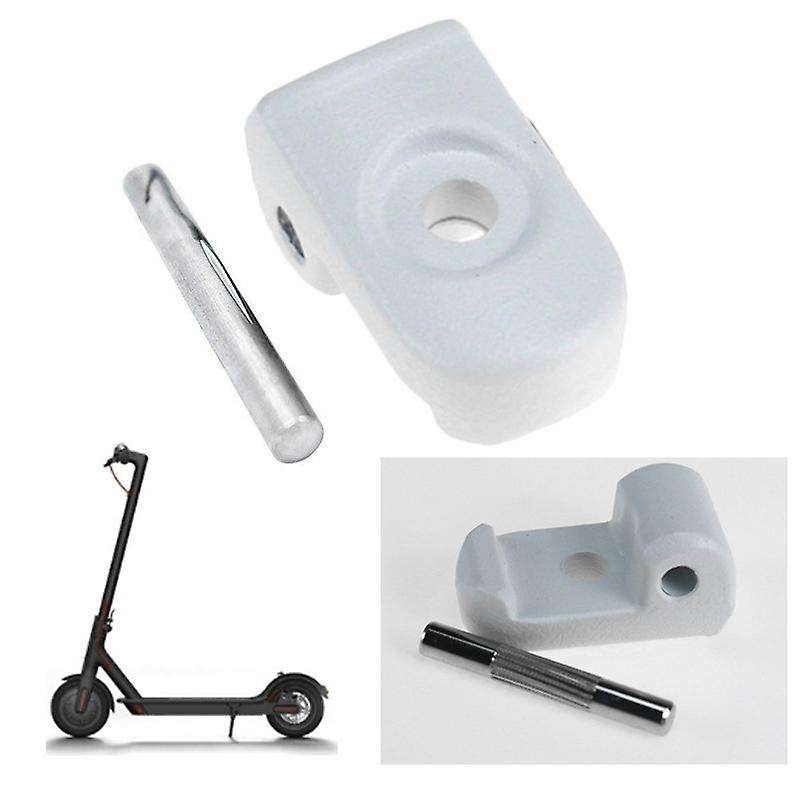 Reinforced Lock Steering Wheel Replacement Hinge Repair Latch for M365 White+Silver