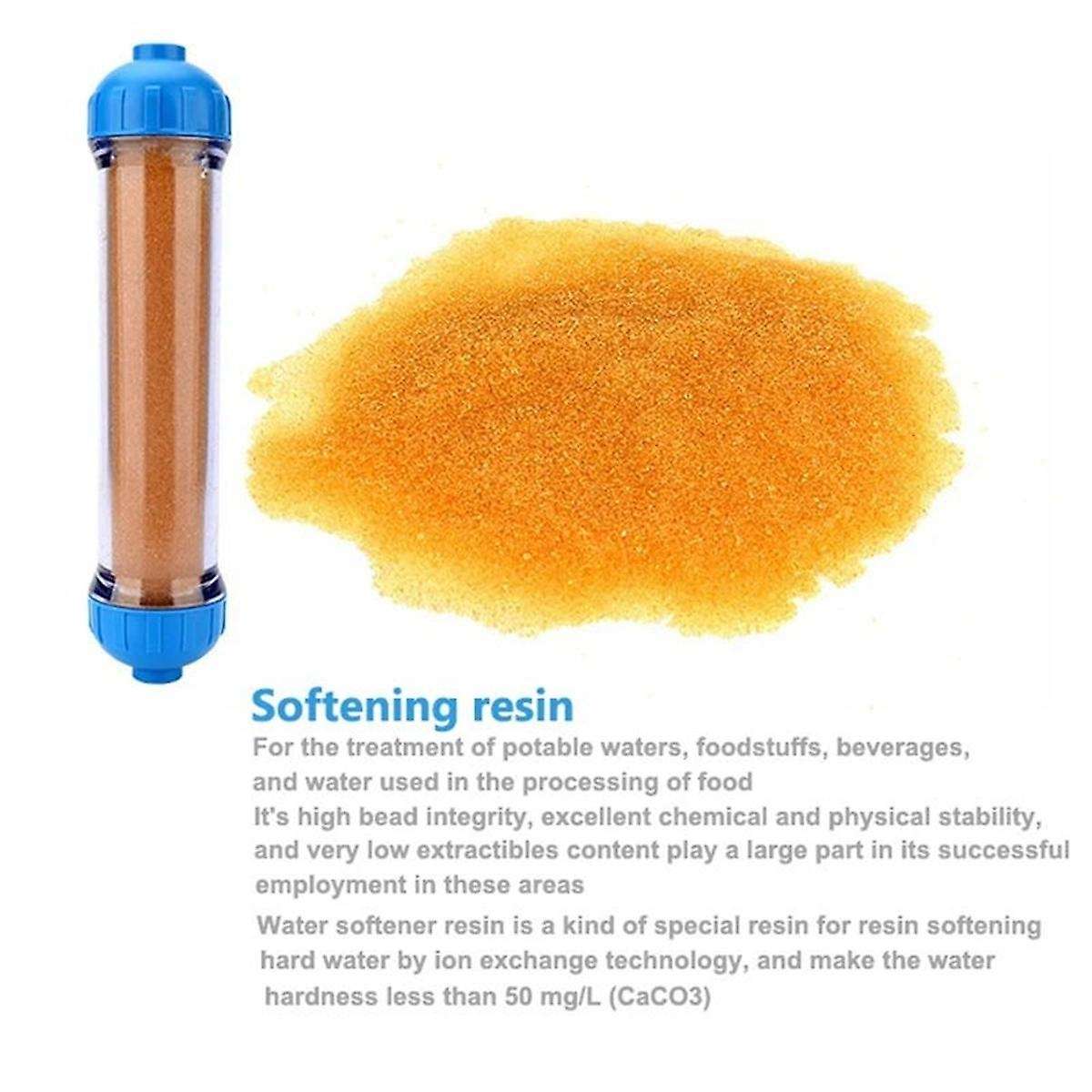 Replacement Water Filter Refillable T33 Housing DIY Fill Water Filter with Ion Exchange Resin Transp