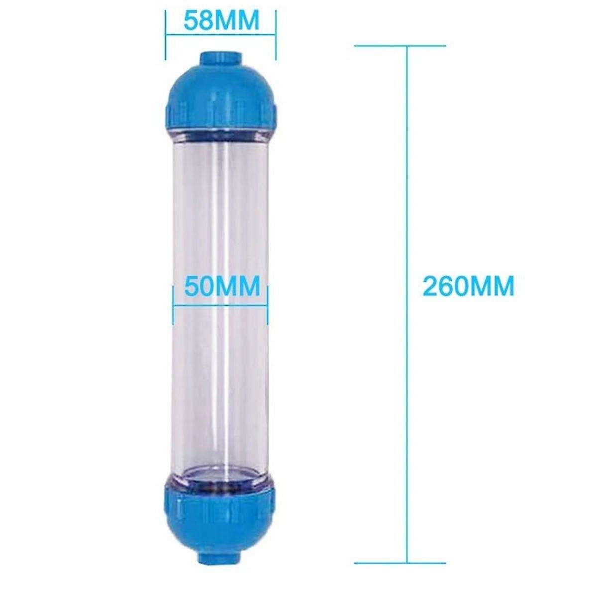 Replacement Water Filter Refillable T33 Housing DIY Fill Water Filter with Ion Exchange Resin Transp