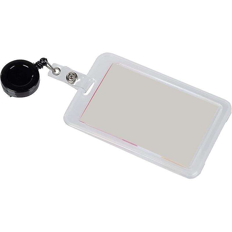Retractable Holder Reel 100-count Id Card Holder Reel with Metal Belt Clip Key Ring for Id Name Car