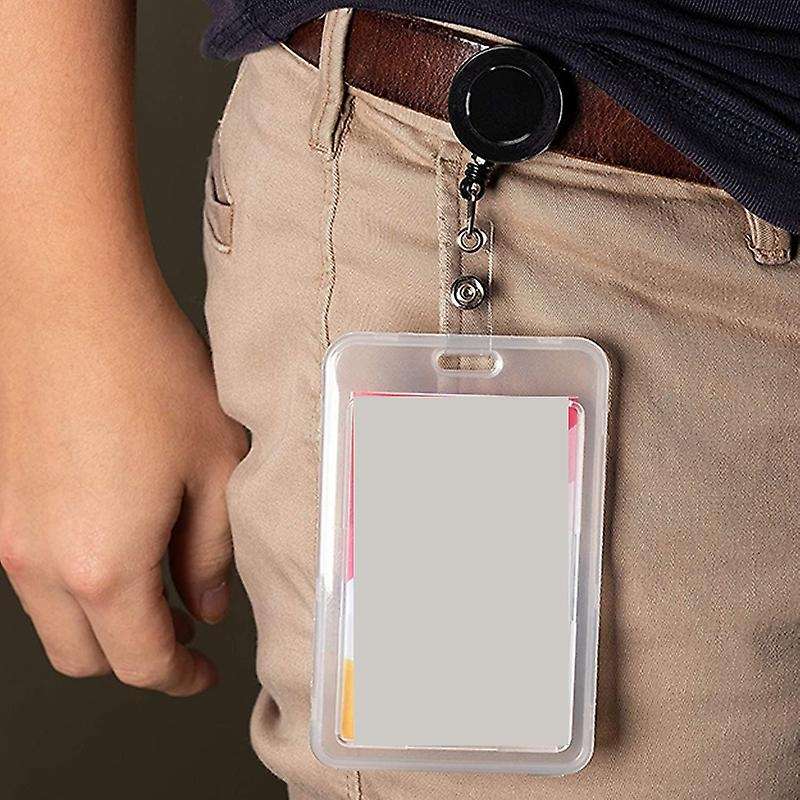 Retractable Holder Reel 100-count Id Card Holder Reel with Metal Belt Clip Key Ring for Id Name Car
