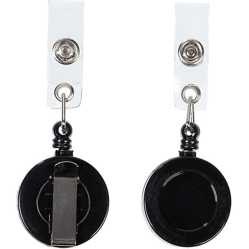 Retractable Holder Reel 100-count Id Card Holder Reel with Metal Belt Clip Key Ring for Id Name Car