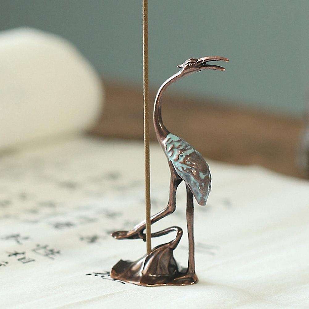 Retro Crane Incense Stick Incense Burners Stick Cone Censer Incense Stand Buddhist Home Office Decor